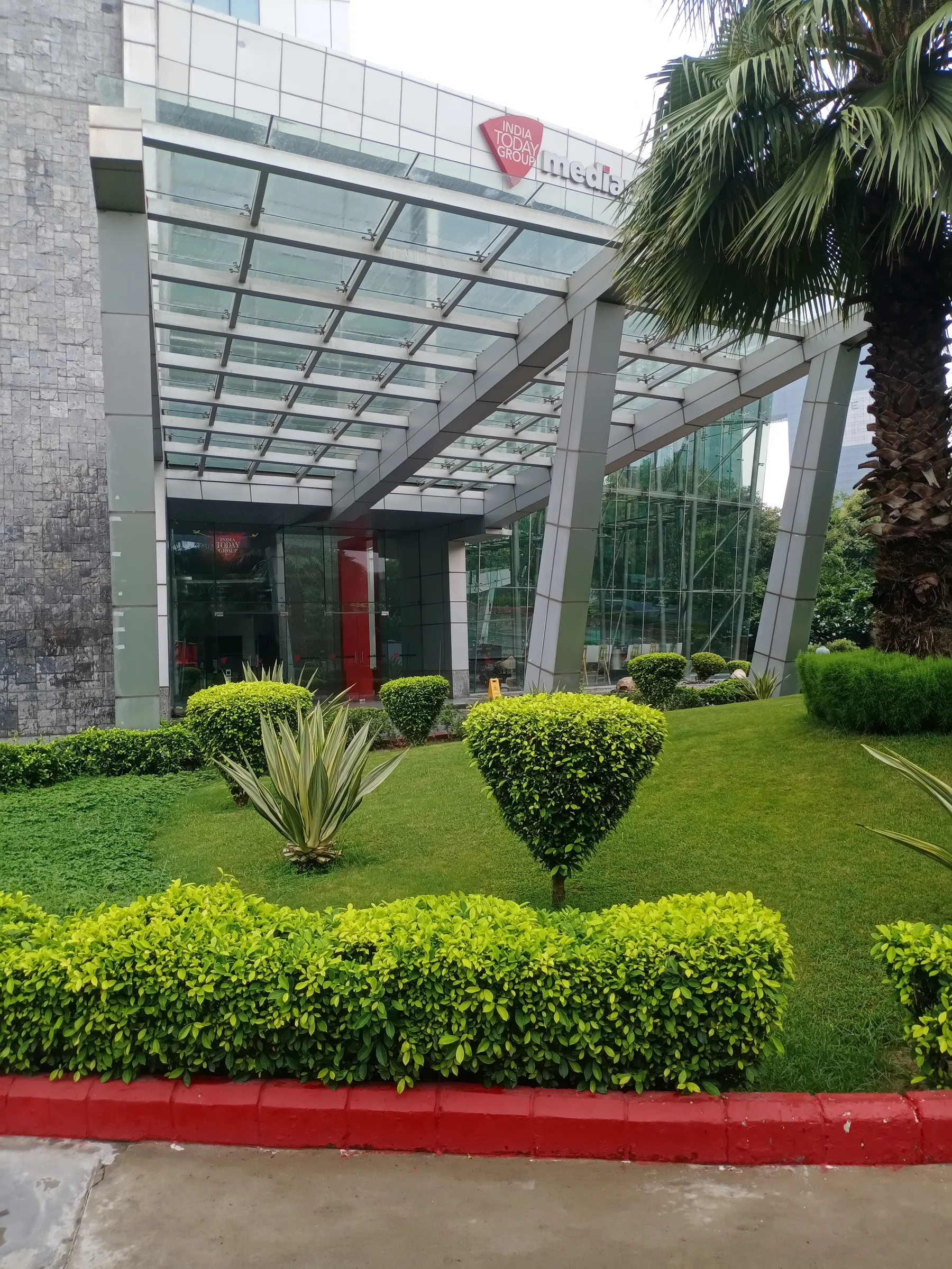Commercial landscape frontage at India Today / Aaj Tak, Noida